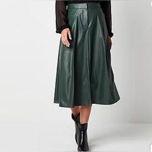 Worthington Dark Green A-Line Skirt